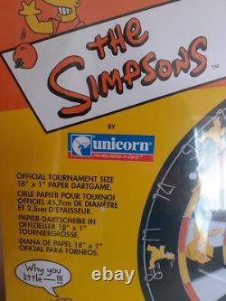 NEW & VERY RARE UNICORN SIMPSONS PAPER DARTBOARD GAME 18x1-BOXED & CELLOPHANE