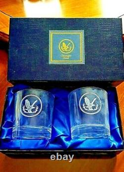 NEW / VINTAGE / BOXED RARE PAIR of GLASSES GLENEAGLES HOTEL / GOLF