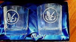 NEW / VINTAGE / BOXED RARE PAIR of GLASSES GLENEAGLES HOTEL / GOLF