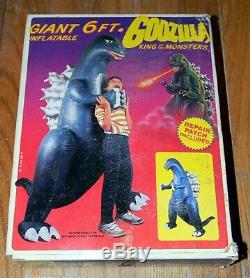 NEW in BOX 1985 VINTAGE GIANT 6' INFLATABLE GODZILLA IMPERIAL TOY COMPANY RARE