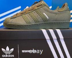 New. Adidas x Neigborhood Superstar. Olive. UK 8.5 tags and OG box. GX1401 rare