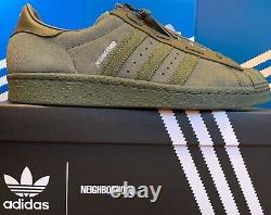 New. Adidas x Neigborhood Superstar. Olive. UK 8.5 tags and OG box. GX1401 rare