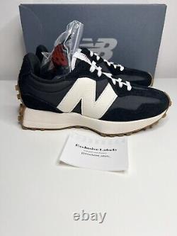 New Balance 327 Trainers Black Gum Moonbeam Size Uk 4 (w)? Rare Authentic