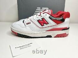New Balance 550 White Red Size 8 Uk Trainers? New Authentic Rare Deadstock
