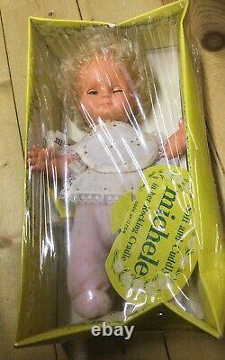 New Boxed Rare VINTAGE Michele DOLL BY PEDIGREE Cradle Tri-ang