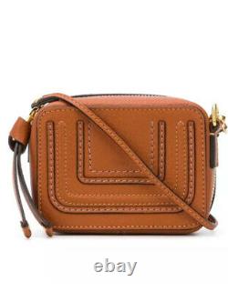 New In Box Chloe Marcie Mini Leather Crossbody Bag Tan Rare