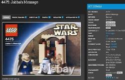 New LEGO 4475 STAR WARS EP6 Jabbas Message RARE 2003 Bib Fortuna 3CPO R2D2 @RB