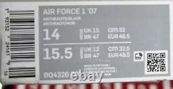 Nike Air Force1 07 US UK 13! Black/Red/Grey Anthracite! BQ4326-001! 2019! Rare