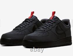 Nike Air Force1 07 US UK 13! Black/Red/Grey Anthracite! BQ4326-001! 2019! Rare