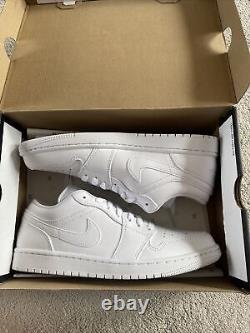 Nike Air Jordan 1 Low Triple White Brand New With Box Uk 8.5 RARE