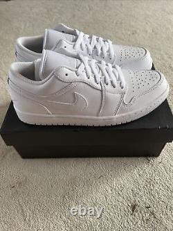 Nike Air Jordan 1 Low Triple White Brand New With Box Uk 8.5 RARE