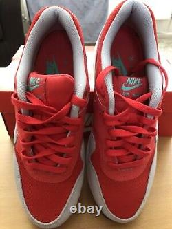 Nike Air Max 1 Essential Red/Grey Rare. Uk Size 7 NEW In Box