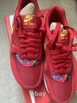 Nike Air Max 1 Red Floral Aloha UK6 Rare 2014 Brand New In Box Gorgeous