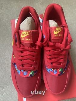 Nike Air Max 1 Red Floral Aloha UK6 Rare 2014 Brand New In Box Gorgeous