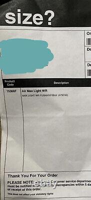 Nike Air Max Light WR. Deadstock. 38.5 UK 5.5 US 6 652959-600 SUPER RARE BOXED