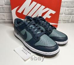 Nike Dunk Low Teal Armory Navy Mineral Slate Size Uk 9.5 Sneakers? New Rare