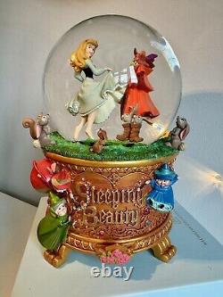 Original Sleeping Beauty Woodland Friends Musical Snowglobe New, Boxed, Rare