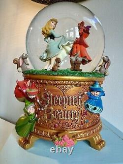 Original Sleeping Beauty Woodland Friends Musical Snowglobe New, Boxed, Rare