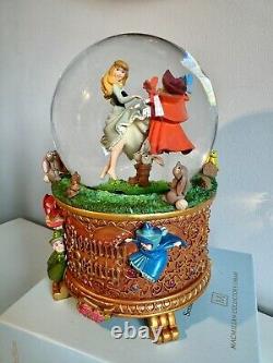 Original Sleeping Beauty Woodland Friends Musical Snowglobe New, Boxed, Rare