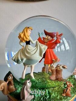 Original Sleeping Beauty Woodland Friends Musical Snowglobe New, Boxed, Rare