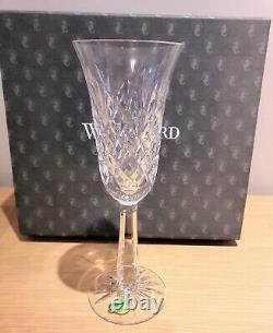 Pair WATERFORD Crystal DROGHEDA Champagne Flutes Clear 8.5 Rare? NEW? BOXED