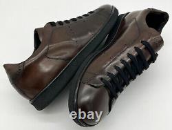 Paul Smith Dark Brown Leather Trainers Shoes Rare New Boxed Uk10 Eu44 Us11