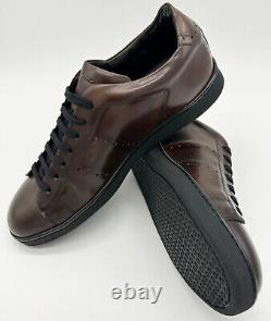 Paul Smith Dark Brown Leather Trainers Shoes Rare New Boxed Uk10 Eu44 Us11