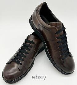 Paul Smith Dark Brown Leather Trainers Shoes Rare New Boxed Uk10 Eu44 Us11