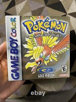 Pokemon Gold Version Gameboy Color Factory Sealed Dented Box Rare Trusted Seller