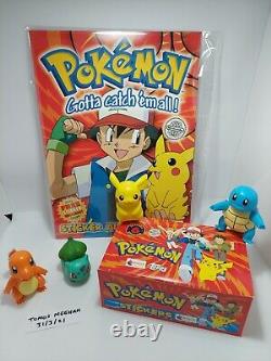 Pokemon Merlin Topps 1999 Sticker box (100 packets) + 1 Sealed album! Rare