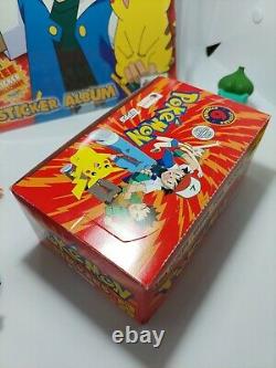 Pokemon Merlin Topps 1999 Sticker box (100 packets) + 1 Sealed album! Rare