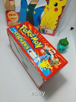 Pokemon Merlin Topps 1999 Sticker box (100 packets) + 1 Sealed album! Rare