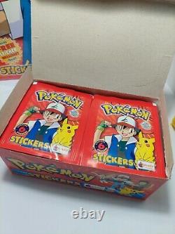 Pokemon Merlin Topps 1999 Sticker box (100 packets) + 1 Sealed album! Rare