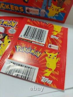 Pokemon Merlin Topps 1999 Sticker box (100 packets) + 1 Sealed album! Rare