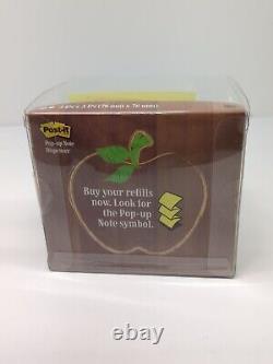Post-It Gold Apple Pop-Up Note Dispenser APL330 New in Box Rare 3x3 inch Notes