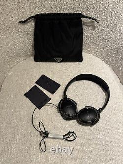 Prada Saffiano Leather Logo Plate Headphones + Gift Box Apple B&O New £695 RARE