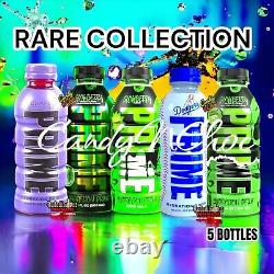 Prime Hydration Glow Holo Rare KSI & Logan Paul US IMPORT Dodge Grape 5 Bottles