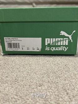 Puma Clyde X Patta UK9 RARE. Brown Orange Amsterdam Brand New Boxed