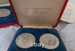 QEII 1960 New York Exhibition Crowns In Original Box (Rare)