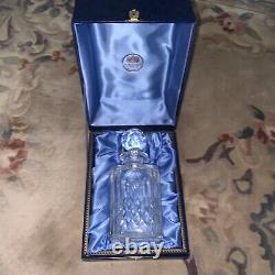 RARE 10 THOMAS WEBB CUT GLASS crystal WARWICK Square decanter NEW BOXED SIGNED