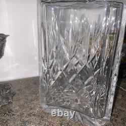 RARE 10 THOMAS WEBB CUT GLASS crystal WARWICK Square decanter NEW BOXED SIGNED