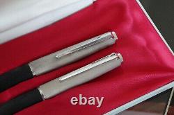 RARE 1970's MONTBLANC 225 + 285 set (FP + BP) EF 14K NIB NEW Boxed