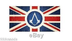 RARE! Assassins Creed WOODEN BOX UNION JACK FLAG BRITISH RED COAT SYNDICATE