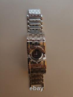 RARE Gucci Twirl Watch YA112 Rare Black Face No Box (needs new battery)