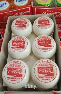 RARE MEGA DEAL (5 boxes) 60 Genuine NOS Coca Cola Russell Yoyo Spinners