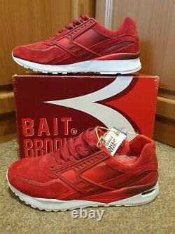 RARE NEW! Brooks Bait X Regent Jester Red/Fiery Red LIMITED EDITION Size UK 9