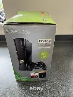 RARE NXE Xbox 360 SLIM BOXED + 16 GAMES controller + NEW POWER SUPPLY + 250GB