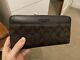 Rare New In Box Unisex Coach Accordion Wallet/purse With Signature Brown