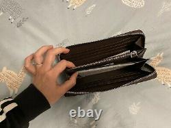 RARE New In Box Unisex Coach Accordion Wallet/Purse With Signature Brown