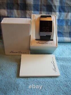 RARE New in Box Men's Kenneth Cole KC1296 A126-09 Stainless Steel LCD Watch